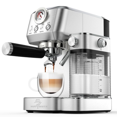 #ad #ad MAttinata Cappuccino Coffee Machine with Automatic Milk Pressure Gauge New $119.99