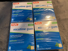 Rugby Nicotine Gum 2mg Uncoated Mint Flavor   440 Pcs 4 boxes 