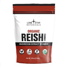 2 X Lone Star Botanicals Organic Reishi Mushroom Extract Powder -- 3.7 oz