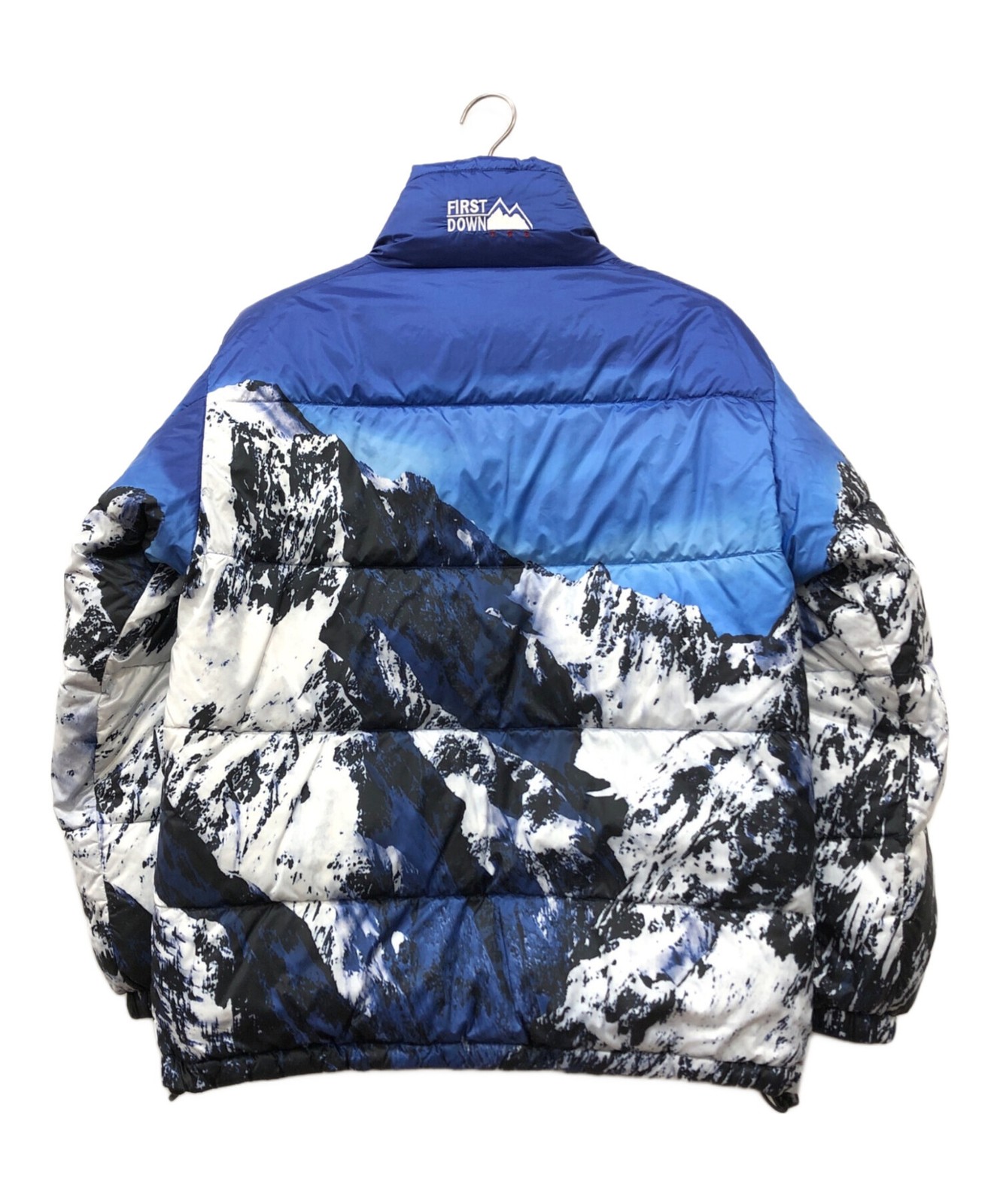 FIRST DOWN reversible down jacket Size: M Blue Me… - image 2