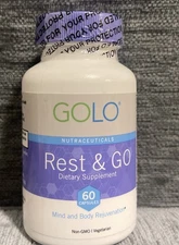 GOLO Rest & GO Dietary Supplement 60 Capsules Guaranteed Authentic New Sealed