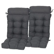 Aoodor 2pcs Tufted Rocking Chair Cushion Seat Cushion Set w/Ties & Neck Pillow