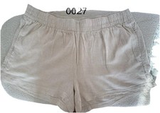 Women's linen blend shorts Size XL Beige Old Navy Inseam 3" Comfort Waistband