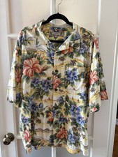 Vintage O  Neill Kalapana Hawaiian Shirt Men  s XL Tropical Hibiscus Surf Camp