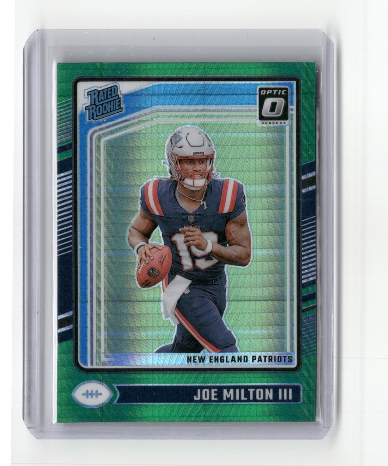 2024 Panini Donruss Optic - Rated Rookie Joe Milton III #255 Green Hyper Prizm