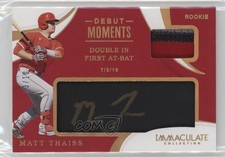 2020 Panini Immaculate Gold Ink Black Leather 3/10 Matt Thaiss #DM-MT Auto 13u1