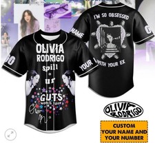 Olivia Rodrigo Im So Obsessed With Your baseball jersey, 3d gift,2025 hot