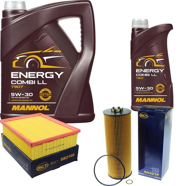 SCT Inspektionspaket 6L Mannol Energy Combi LL 5W-30 FüR Audi A4 Avant 2.5 TDI-image