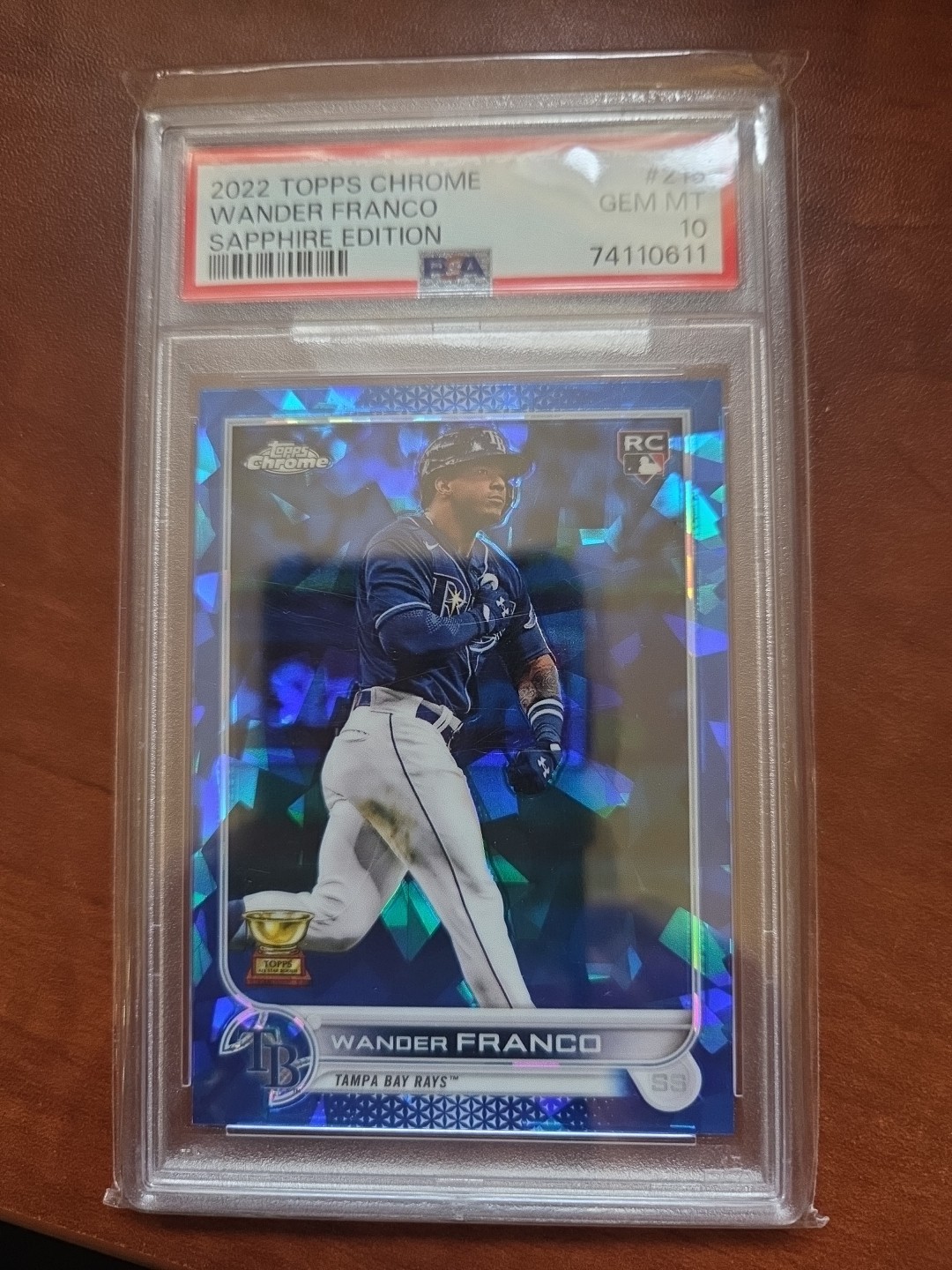2022 TOPPS CHROME SAPPHIRE WANDER FRANCO RC RAYS CARD #215