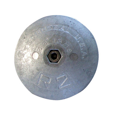 Tecnoseal R2 Boat Rudder Trim Tab Disc Anode Zinc Saltwater 2.84 inch Diameter