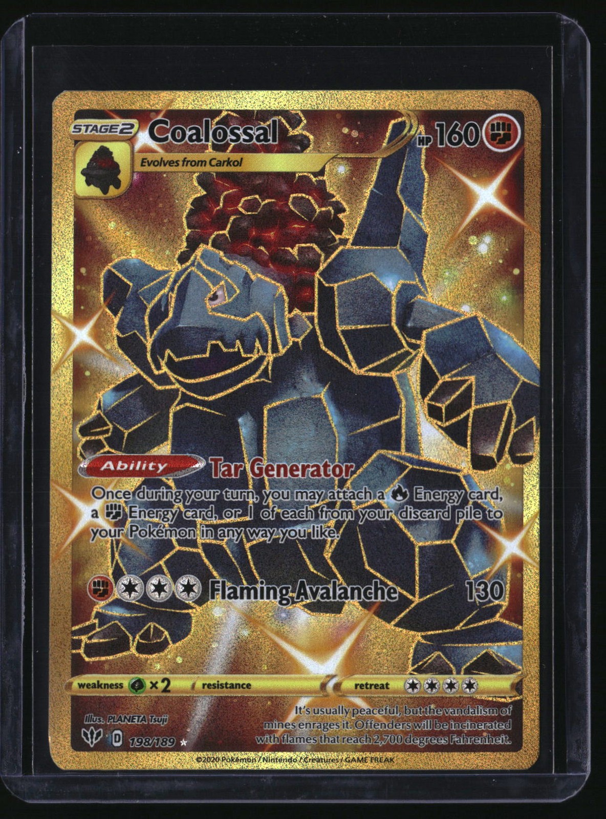 SWSH03: Darkness Ablaze #198/189 Coalossal (Secret)