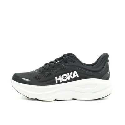Hoka One Damen Bondi 9 Schuhe Schwarz Weiß Mesh Niedrig Laufschuh EU 42 2/3
