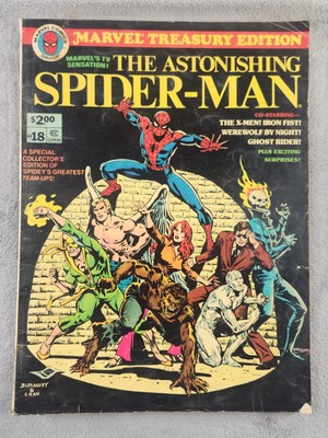 SPIDER-MAN 1978 MARVEL Treasury Edition 18 Astonishing Comic X-Men Ghost Rider