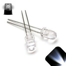 100 x LED 5mm Cool White Fast Flashing Blinking Strobe Ultra Bright LEDs 2Hz Mod