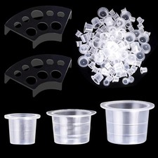 Versatile Tattoo Ink Cups: 300 Disposable Caps  Holders for Professionals