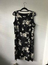 Vintage St Michael M&S Viscose Botanical Print Dress