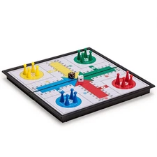 YMI Ludo Magnetic Folding Travel Board Game Set - 9.8"