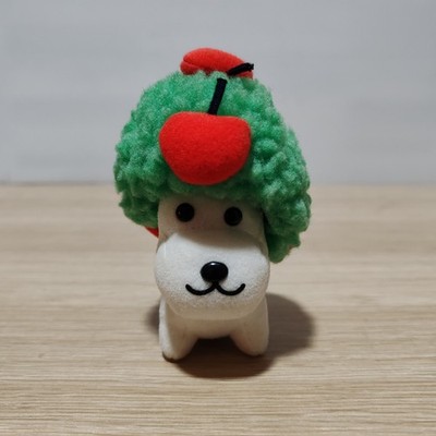Afro Ken San-X Senzo Dog Red Apple Green Hair Plush Toy Doll Japan 4.5''Hx2.5''L