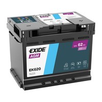 Exide EK620 AGM START-STOP Autobatterie Batterie Starterbatterie 12V 62Ah EN680A