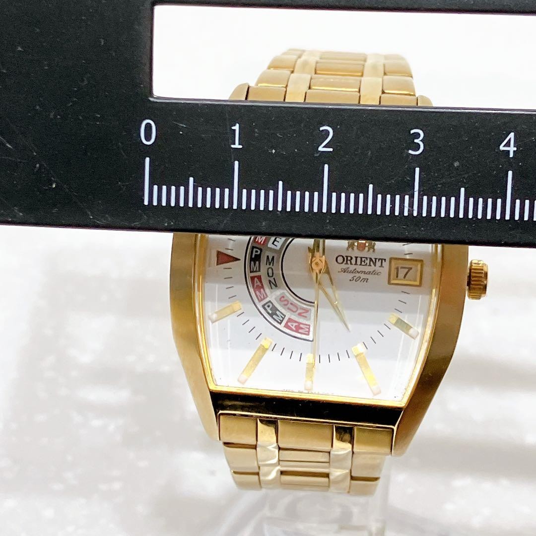 Orient Automatic Watch Gold Square Dial Wristwatc… - image 5