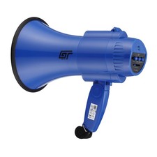 Handheld Megaphone GT Gear GTG-MP15B 30W Battery Powered PA Loudhailer (Blue)