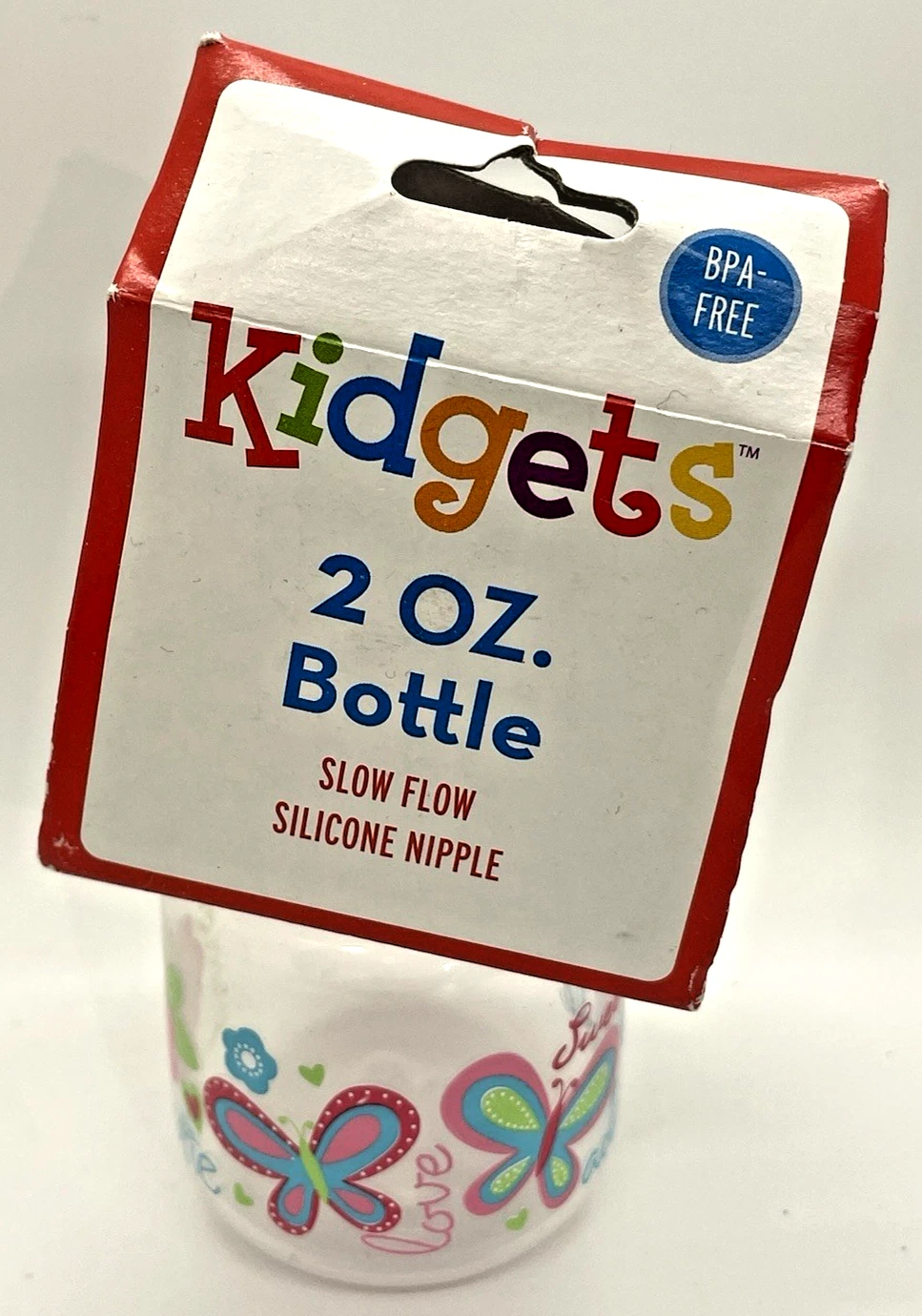 Kidgets Baby Bottle Butterflies 2 oz