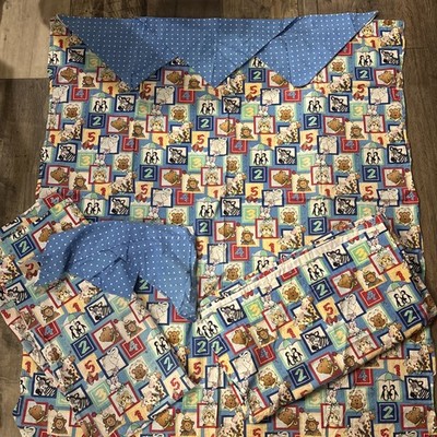 Two by Two Animals Noah s Ark  4 Curtains 42 x 47 Patty Reed Counting Fabric 