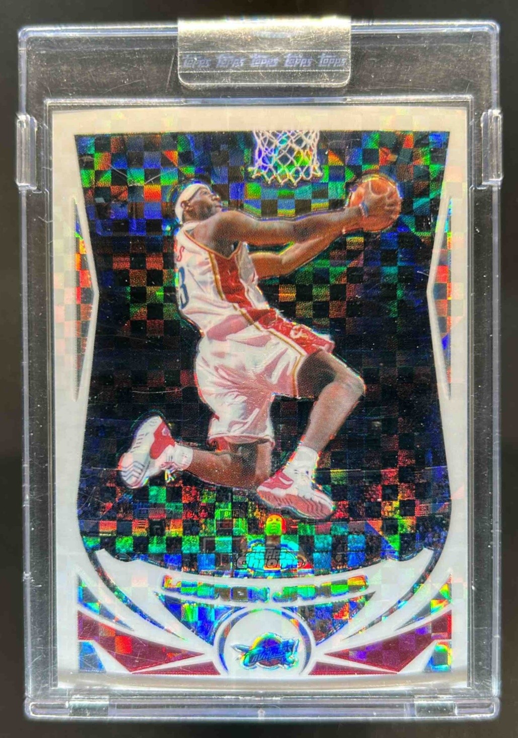 2004-05 Topps Chrome LeBron James Refractor X Fractors #/110 Cavaliers