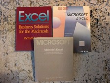 Lot of 5 Vintage 1980s Microsoft Excel Book Lot
