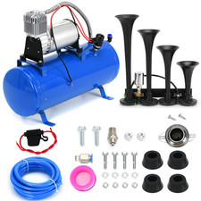 Ptnhz 150Db Train Horns Kit 12V 150Psi Air Compressor Tank Pump W/6 Liter 1.6