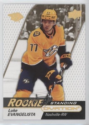 2023 Ovation Rookies Standing Gold Spectrum /250 Luke Evangelista Rookie RC 02v3