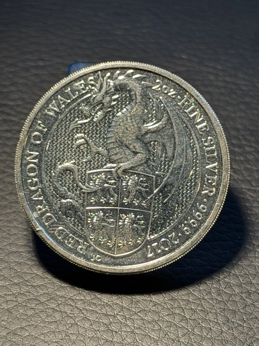 UK Queen's Beast 2017 Silver Bullion Coins 2 oz Precious Metal