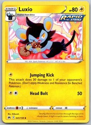 Luxio 041/159 Uncommon Crown Zenith