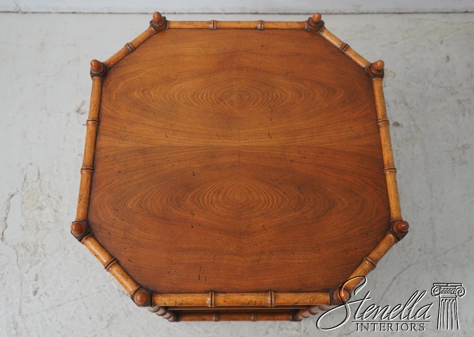 L70615:HENREDON Attributed Bamboo Form 3 层核桃灯台 — 第 3/4 张图片