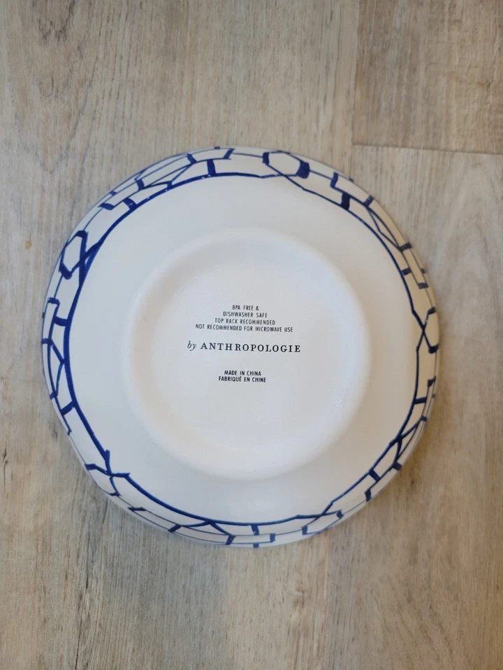 Anthropologie Sea Tile Melamina Cuenco, Ensaladera, UNO, 7,5 Pulgadas Descontinuado Foto 2 de 4