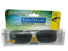 New Solar Shield Polarized Clip On 52 Rec A Designer Black Frameless Sunglasses