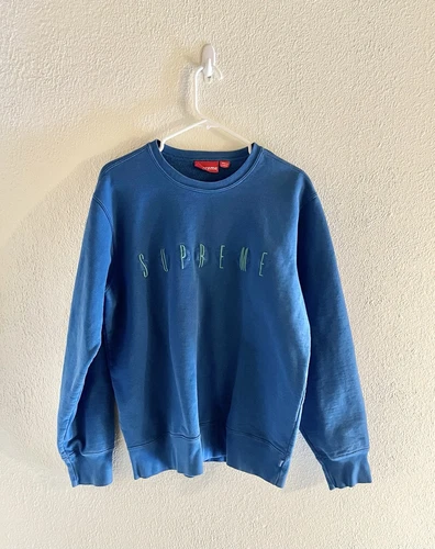 Sweat col rond Supreme F You bleu vif taille M 2019