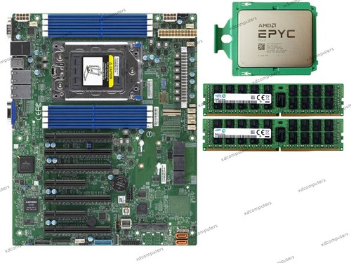 Supermicro H12SSL-i Motherboard + AMD EPYC 7542 CPU + Samsung 2666MHz DDR4 RAM - Picture 4 of 9