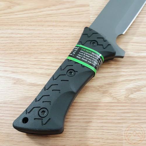 Schrade LeROY Fixed Knife 10.37" 8Cr13MoV Steel Full Blade Black TPR Handle - Picture 5 of 12