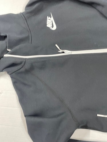 Nike Black & White Womens Hooded Zip-up Athletic Jacket poly cotton blend - Picture 8 of 12