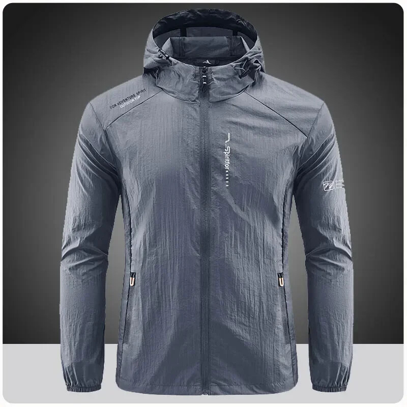 Summer Outdoor Quick Dry Sun-Protective Thin Jacket Men Hiking Fishing Cycling