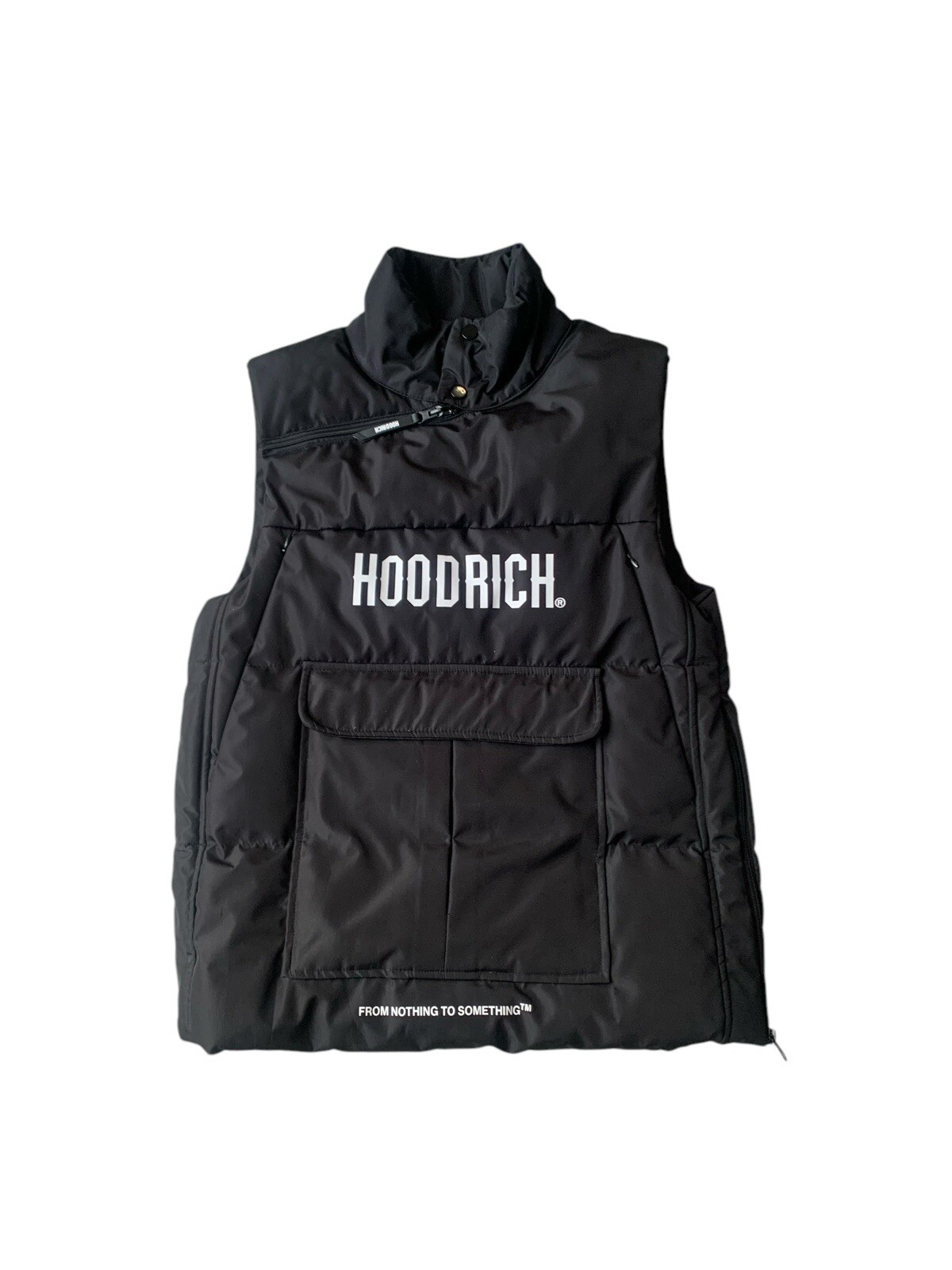 Chaleco calentador Hoodrich para hombre XS negro utilitario bolsillos con cremallera