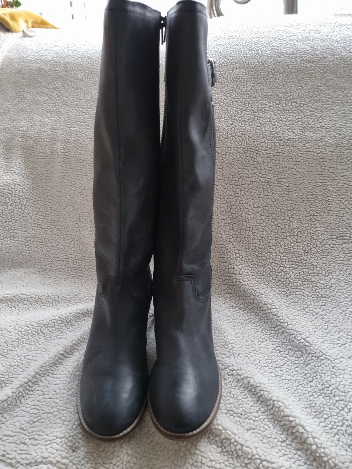 Next Women's Black Leather Forever Comfort Slouch Knee Boots Size uk 5 eu 38 eBay