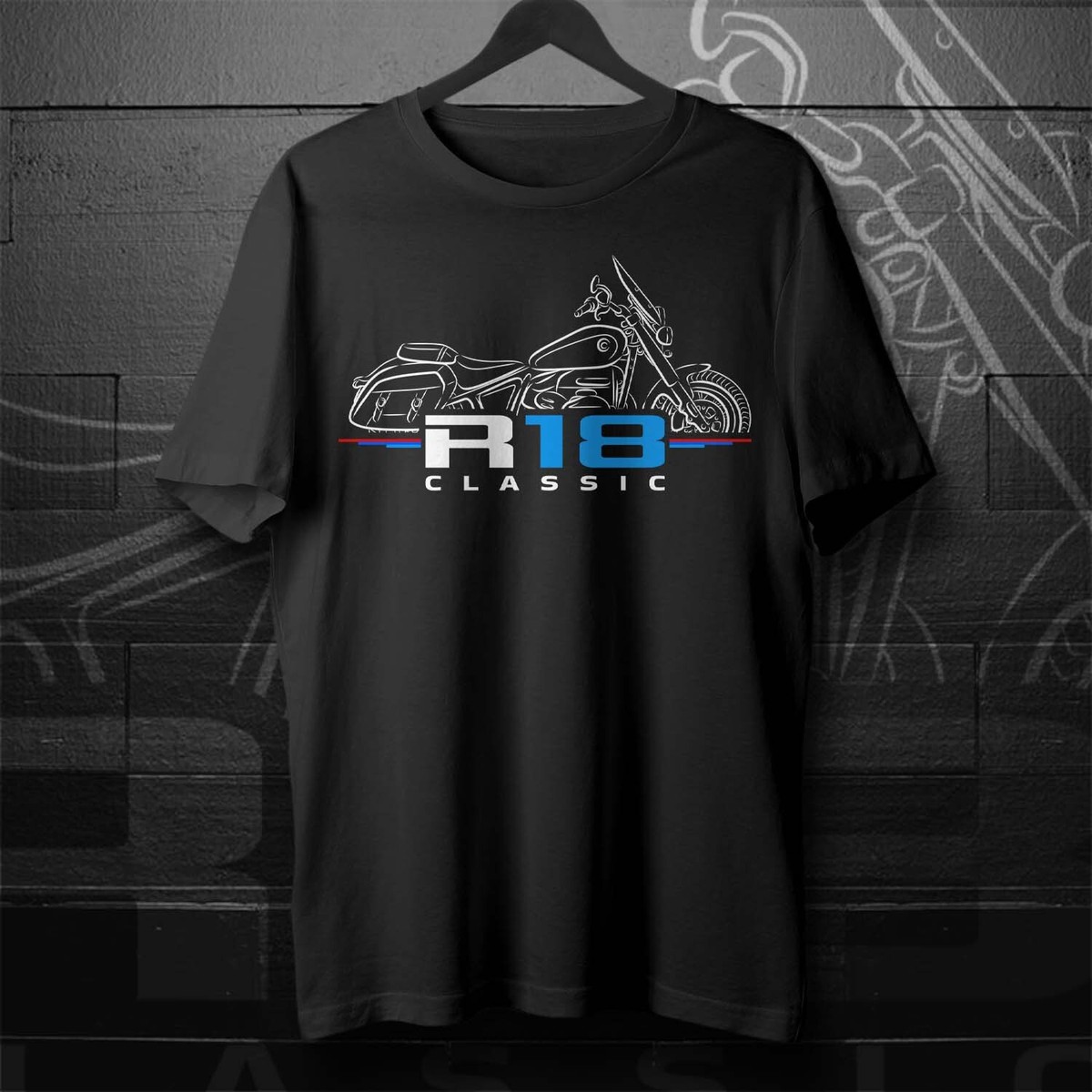 Classic Motorcycle Tee For Men - 100% Cotton, Personalized Custom Text & Graphics Available (S-5XL, Black)