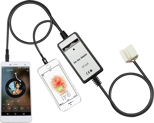 Car Audio AUX Input Adapter with Charge Cable for Honda Accord 2003-2011, Civ...