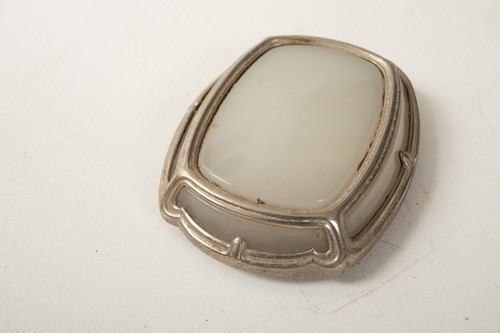 Antique Automobile Dome Light (A4R) Glass w/Deco Style Frame (JSF6) 5"x4" - Picture 4 of 9