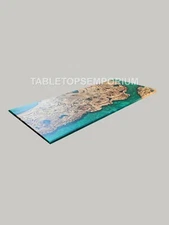Epoxy Resin dining table Beautiful solid acacia wooden table Top 35MM Thickness 