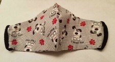 Homemade Face MASK- Fabric Cloth Reusable Reversible Washable Child mask Puppy