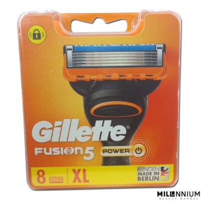 Gillette Fusion5 Power 8-Pack Rasierklingen / Ersatzklingen OVP - Made in Berlin