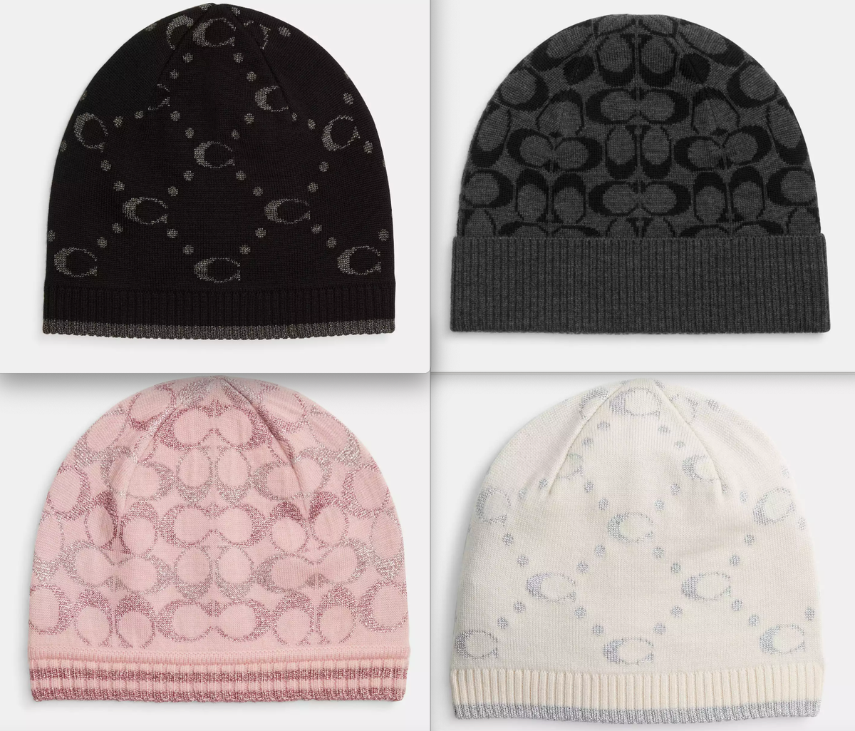 COACH SIGNATURE METALLIC KNIT BEANIE CM047 Pick color | eBay